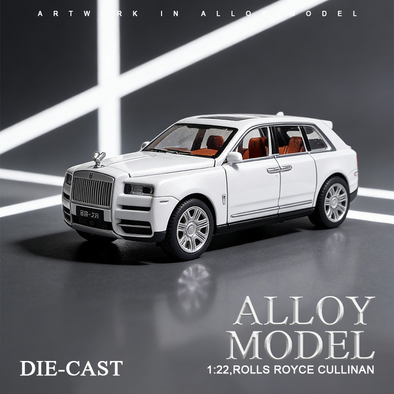 Wholesale 1:22 remote control spray-coated Rolls-Royce Cullinan alloy model car, realistic pull-back children's toy car Wholesale 1:22 remote control spray-coated Rolls-Royce Cullinan alloy model car, realistic pull-back children's toy car