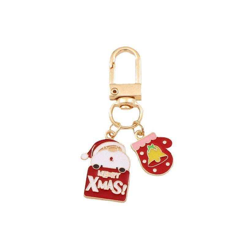 Cartoon Christmas keychain for elderly