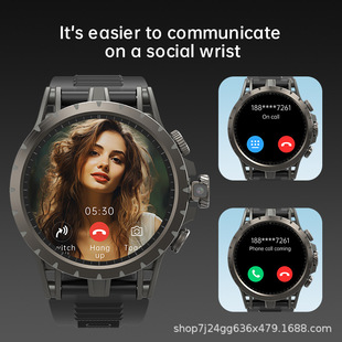Q85 Foreign Trade HD 1.43 "AMOLED Screen Pull Camera Download Card Phone Smart Watch