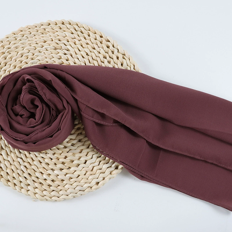 Шифоновый шарф (JJ SCARF) женский 70×180 см, 75D легкий длинный шарф с жемчужной фактурой