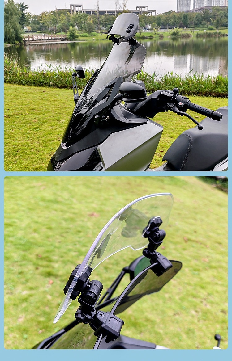 Suitable for Jinqilong motorcycles, universal PC heightened small windscreen, No. 9 electric Suzuki, UY, other 25 Haojue AF