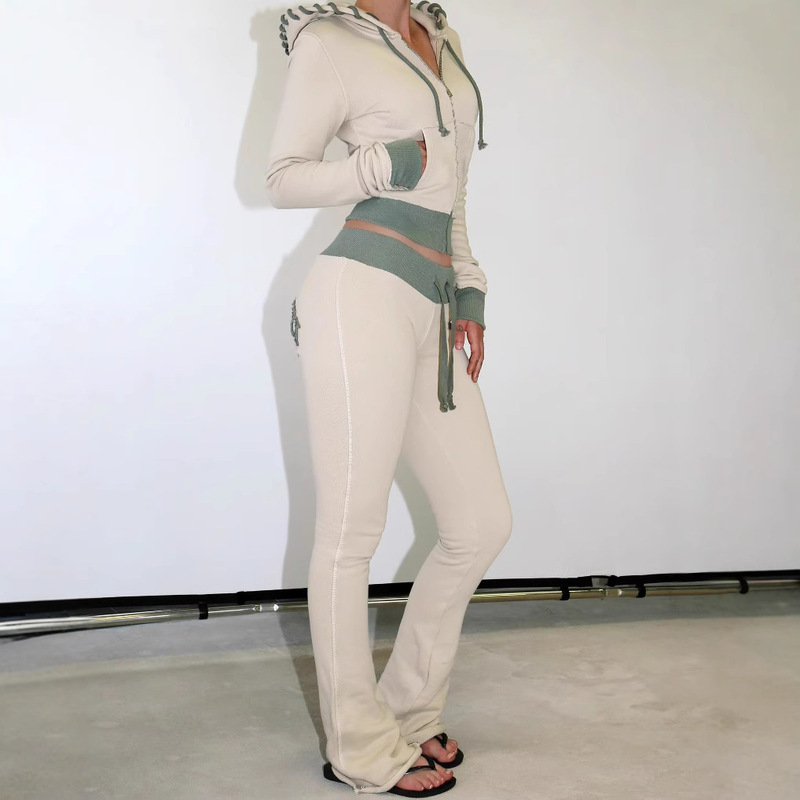 2024新品欧美服装跨境外贸亚马逊女装爆品开衫长袖长裤时尚套装|undefined