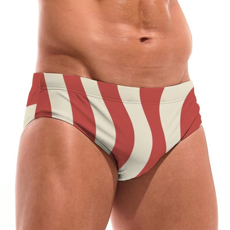 Factory Direct Supply of Men's Triangle Swimming Trunks, Tight-Fitting Quick-Drying Hot Spring Beach Swimming Trunks for Men