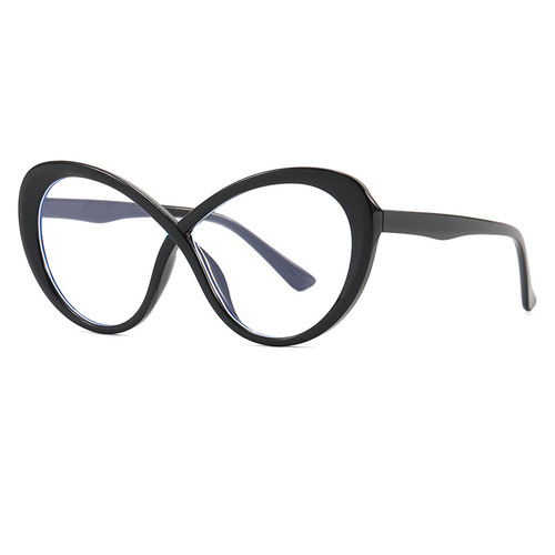 欧美时尚ins风潮流撞色平光眼镜2023新款高清防蓝光护目近视眼镜