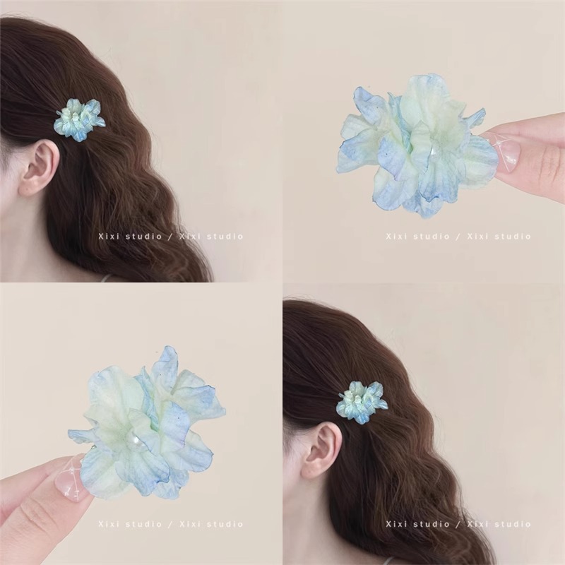 珍珠花朵造型头上的花花小花发卡子头花发夹网红氛围感侧边夹女