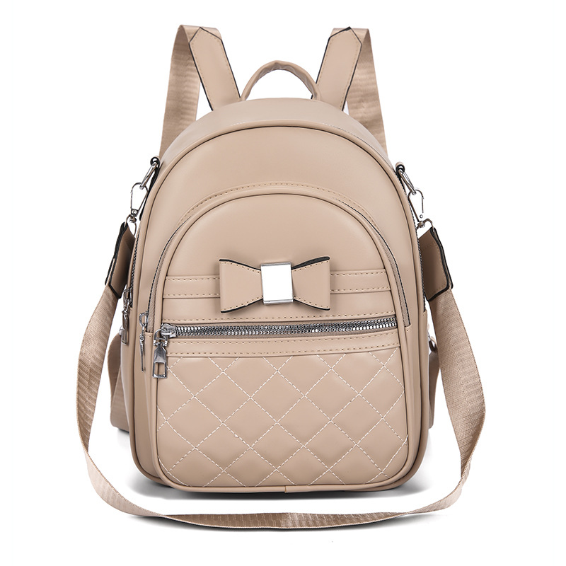 2023 verano nuevo estilo casual señoras de cuero suave mochila de viaje urbano de moda bolso de hombro simple