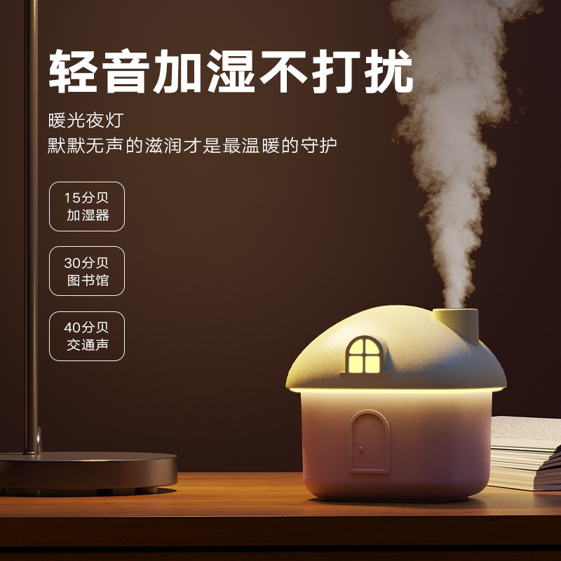 New Mini Desktop Humidifier Small USB Mute Heavy Fog Household Bedroom Colorful Light Humidifier