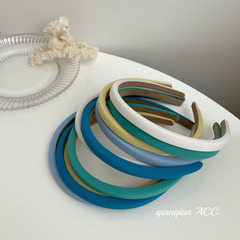 Korean-style minimalist colorful hair tie for girls, versatile for outdoor use, sponge cushion headband hair clip, slim design hair tie