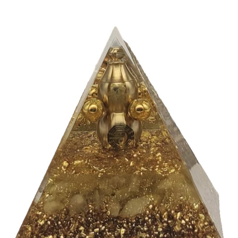 现货黄水晶八方纳福葫芦吸金金字塔能量塔树脂摆件家居摆件厂家|undefined