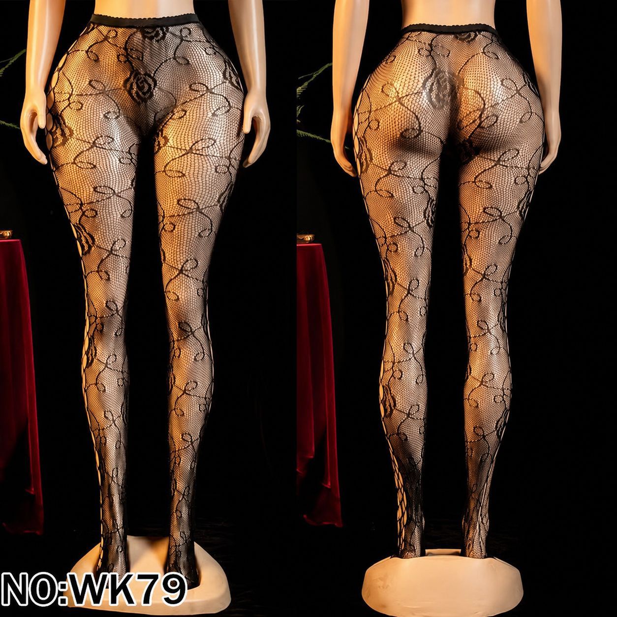 Yue mariposa sexy calcetines de red de pesca europeas y americanas club nocturno transfronterizo flor sexy Jacquard pura para coquetear hueco WK79