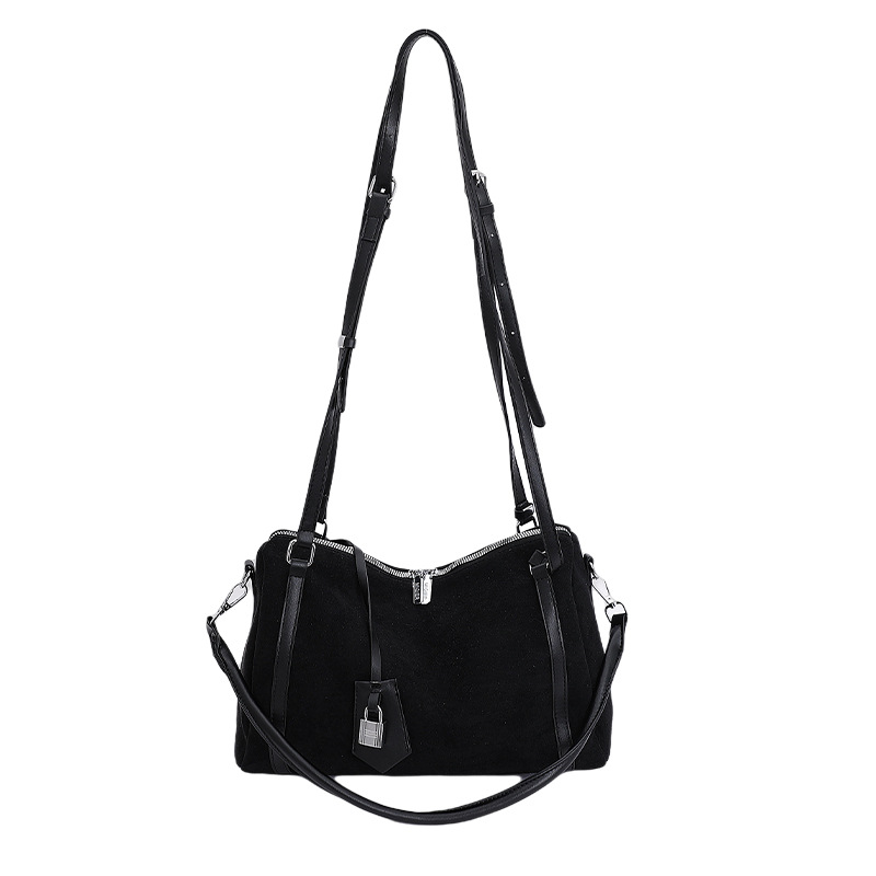 Bolsa de almohada portátil retro esmerilada de gran capacidad para mujeres 2025 nuevo invierno versátil bolso de hombro bolso de viaje