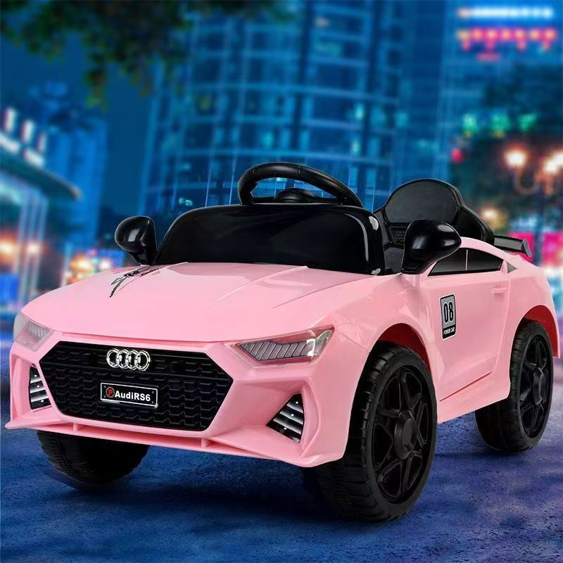 Nuevo coche eléctrico para niños de cuatro ruedas coche de juguete controlado remoto coche giratorio para bebés para hombres y mujeres se puede sentar en coche de carga