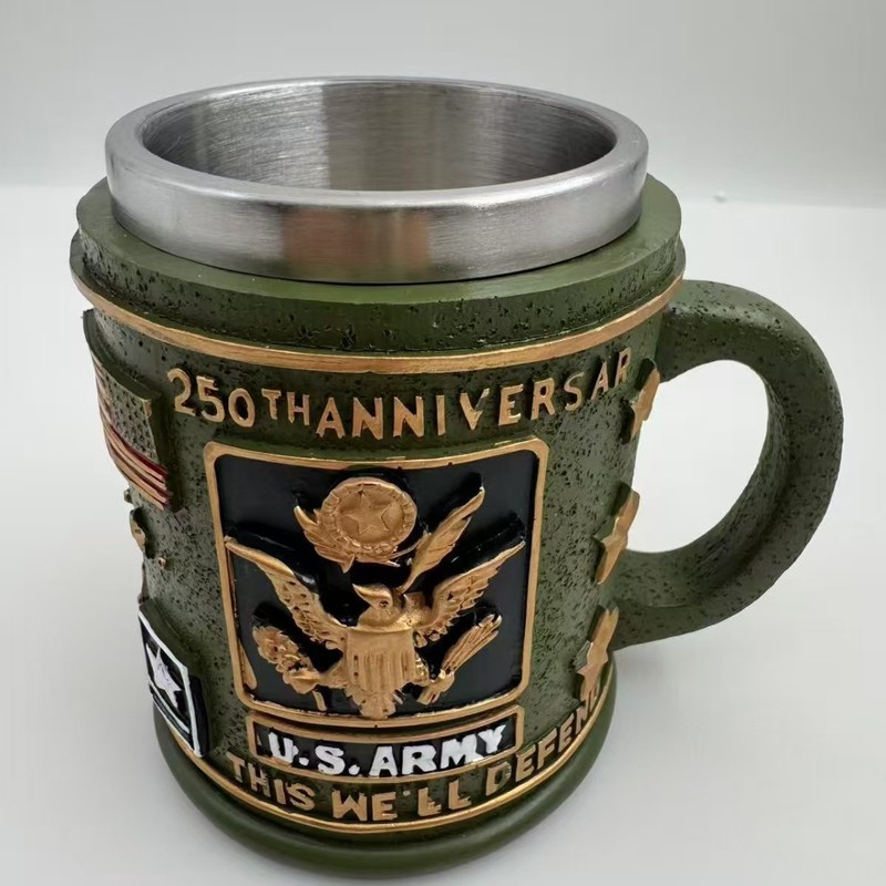 跨境爆款马克杯v6创意v8树脂不锈钢水杯大白鲨杯子装饰品摆件厂家|undefined