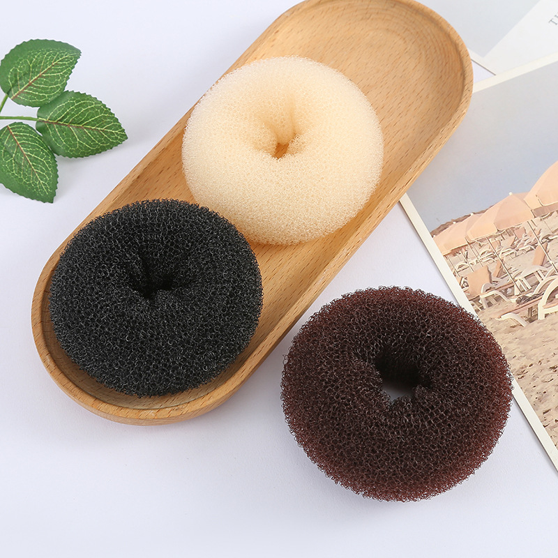 Hairpin for round buns, lazy knitting donut hair tie, French minimalist fluffy bun holder, wholesale