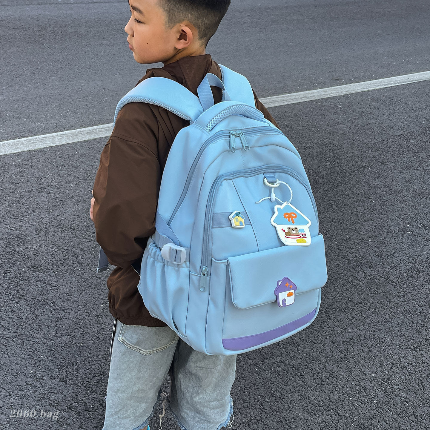 Mochila encantadora mochila japonesa nueva 2026 mochila escolar de gran capacidad estudiante adolescente tarjeta de aprendizaje de viaje a la ventilación