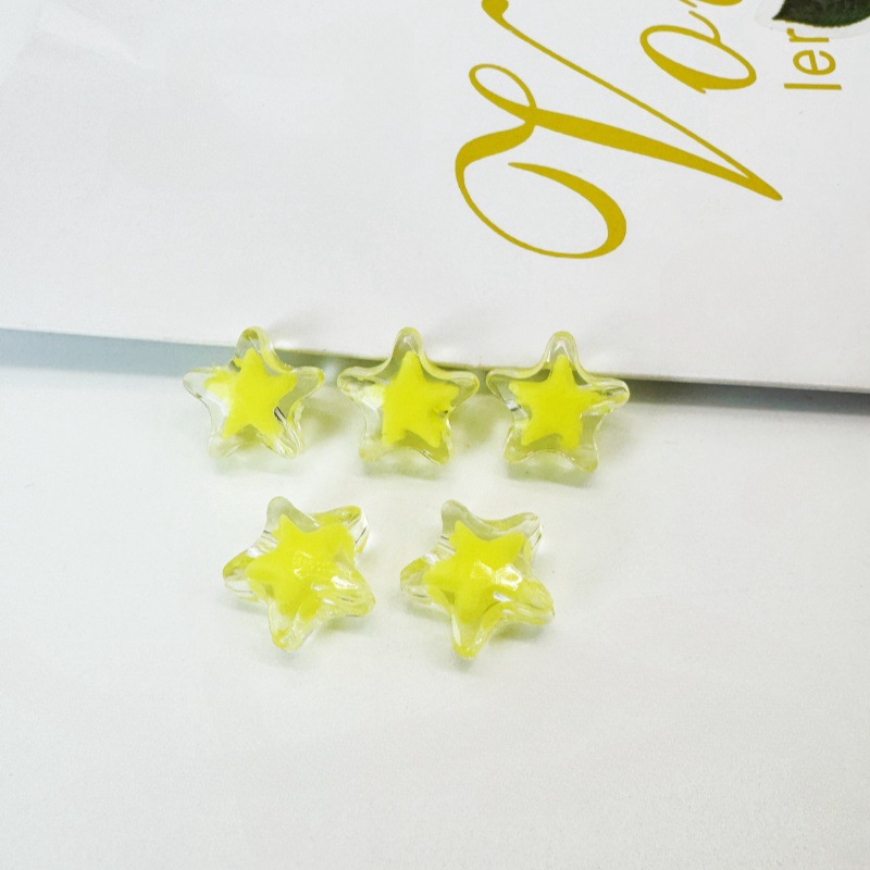 10g Weight Beads Jewelry Making Type DIY Ornament Accessories Classification 1 Piece Quantity Arylic Material Pentagram Pattern All Seasons Season Plating Design Sweet Style 1 Piece Arylic Pentagram DIY Ornament Accessories Beads 8