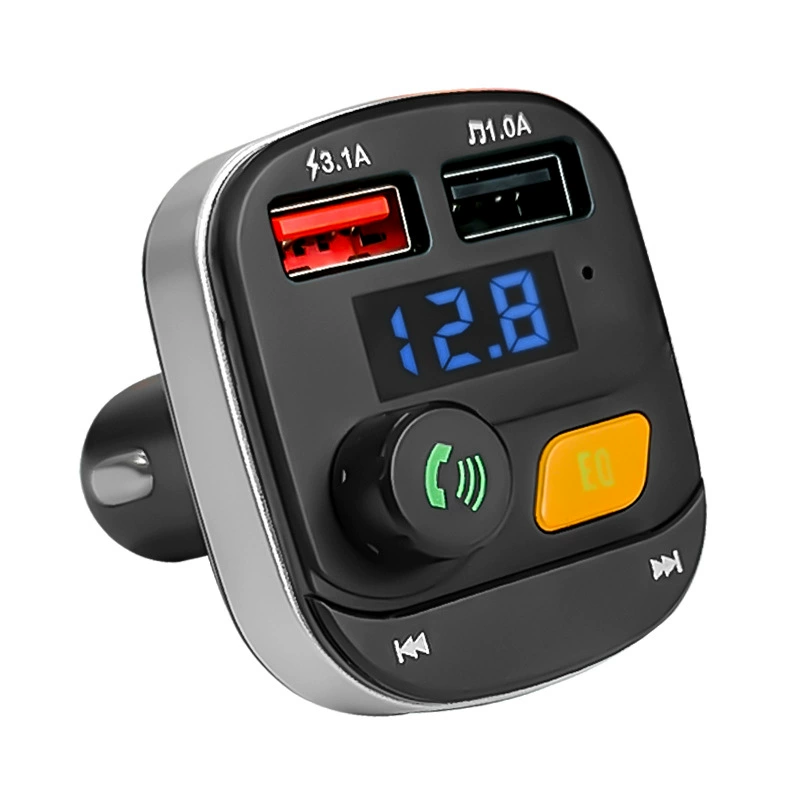 Кросс-борт зарядное устройство для автомобиля F07 с частотой Bluetooth MP3-плеера, частотная настройка, двойной порт USB