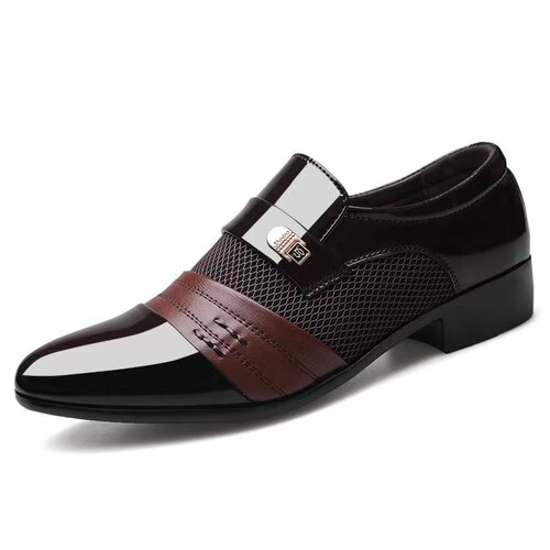 Men's Black Formal Leather Shoes Business Leisure British Style Shoes Summer Breathable Mesh Shoes Wholesale