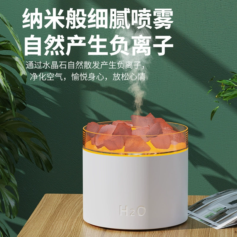 Новая машина для ароматерапии с соляным камнем, настольная бытовая маленькая машина для ароматерапии с кристаллическим соляным камнем и эфирным маслом, креативная красочная атмосфера, соляная лампа