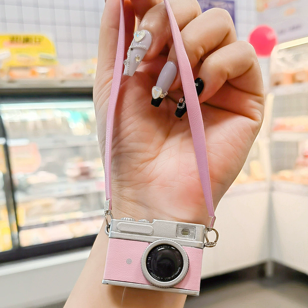 Cotton flashing doll, straps, retro small camera, keychain, makes sounds