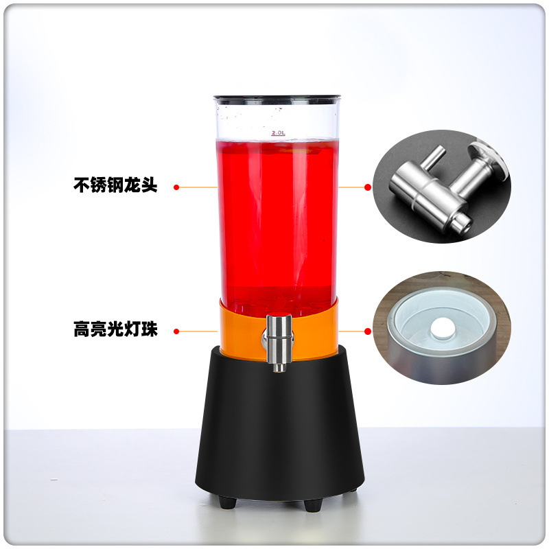 Xinyuan Cannon de cerveza de barril con grifo Contenedor de barril de Cola de 3L Cannon de barril luminoso Barra de barril de cerveza de red de 3 litros dedicado