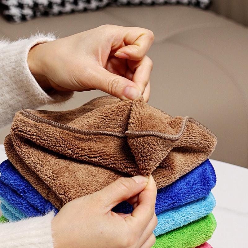 Oq5M Wholesale Seven-Color Cleaning Rag Haokang's Same Style Thickeneded Water-Absorbent Non-Shedding Floor Wiping Towel Housekeeping Special Removal