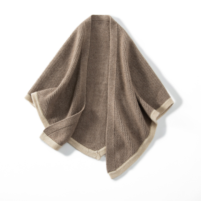 Triangular Binder Knitted Cashmere Shawl
