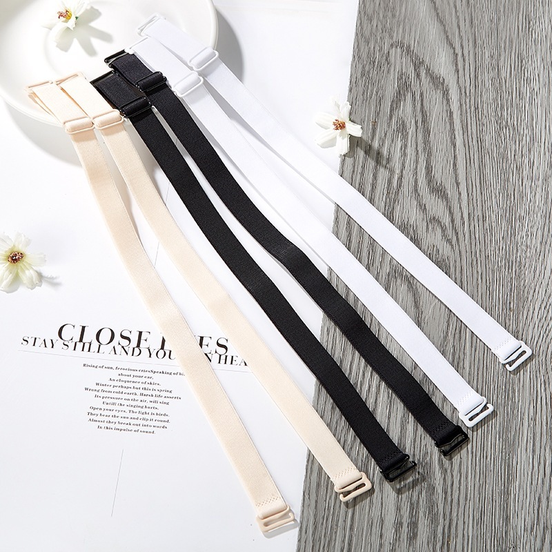 Black Underwear Shoulder Strap Bra Wide Double Shoulder Non-slip Replacement Belt Collar Exposed Small Bracelet Ancestral Small Leather Cover for Women