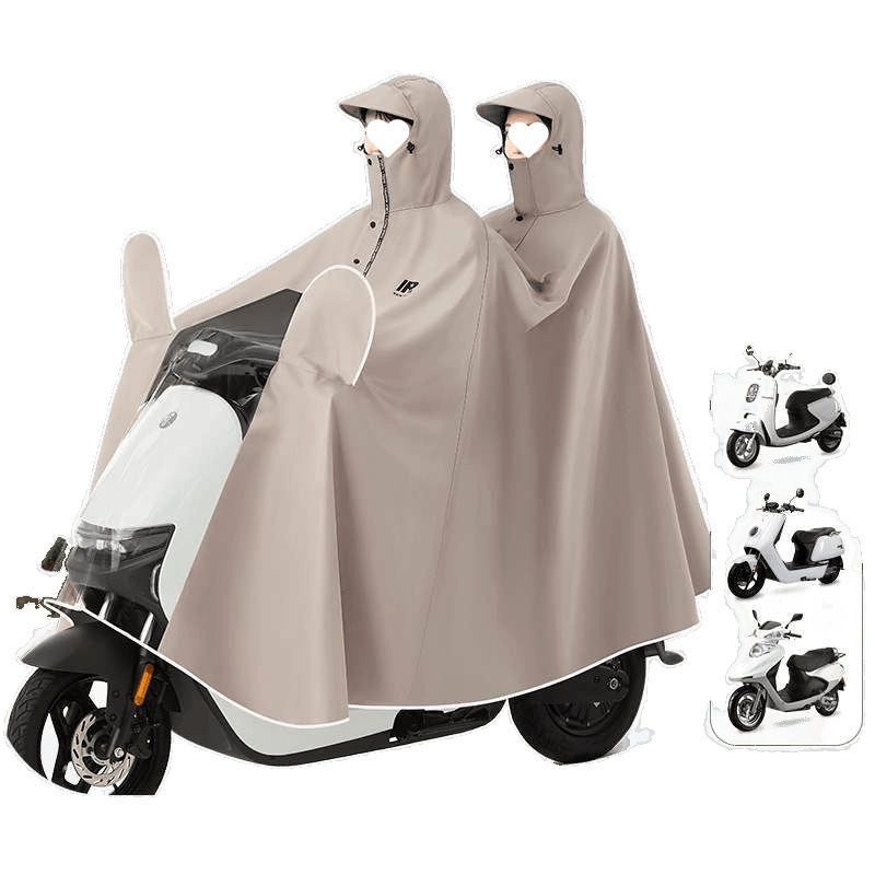 電動バッテリーオートバイレインコートダブル男性と女性のプラスサイクリングロング全身防雨レインポンチョ|undefined