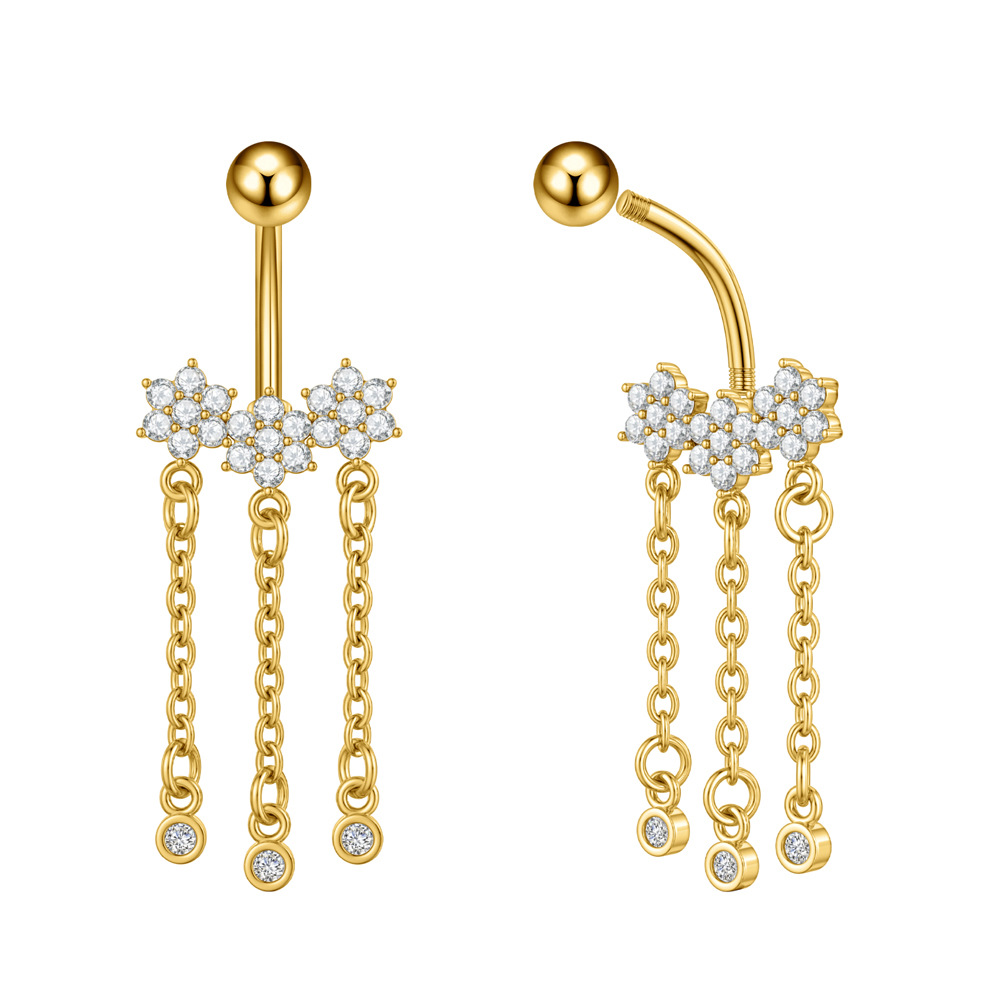 5g Weight Zircon Inlay Material Belly Ring Classification 1 Piece Quantity Casual, Bar Occasion 316 Stainless Steel Material Star, Flower, Butterfly Pattern All Seasons Season Unisex Gender Plating Design Hip-Hop, Simple Style, Cool Style Style 1 Piece 316 Stainless Steel Zircon Belly Rings Star Flower Butterfly Unisex 33