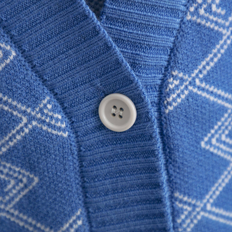 Roupas femininas plus size roupas femininas outono e inverno jacquard contraste cor solto suéter longo casaco cardigan_voghion.com