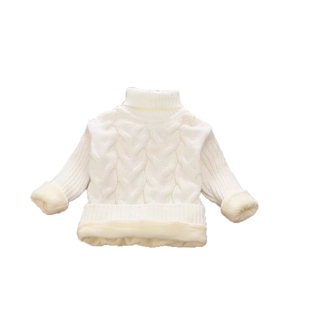 기모 터틀넥 화이트 대마 꽃