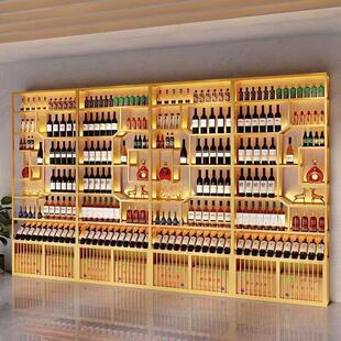 Wine Cabinet, White Wine, Iron Display Rack, Wine Rack, Red Wine Floor-Standing Display Cabinet, Tobacco and Wine Commercial Wine Cellar Storage Rack