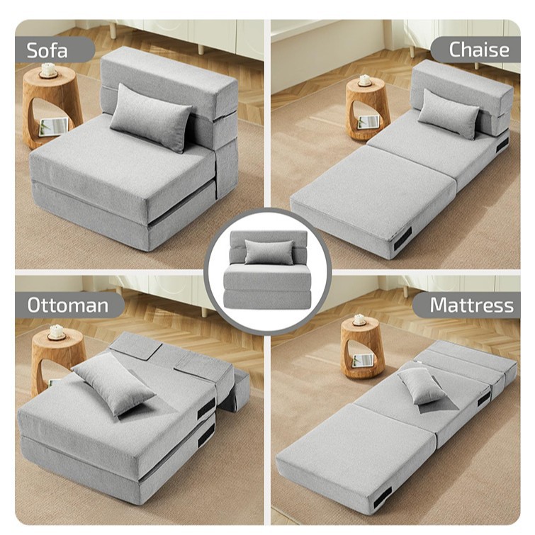 Sofá transfronterizo sofá cama plegable sofá 4 en 1 sala de estar sofá individual compresión de vacío