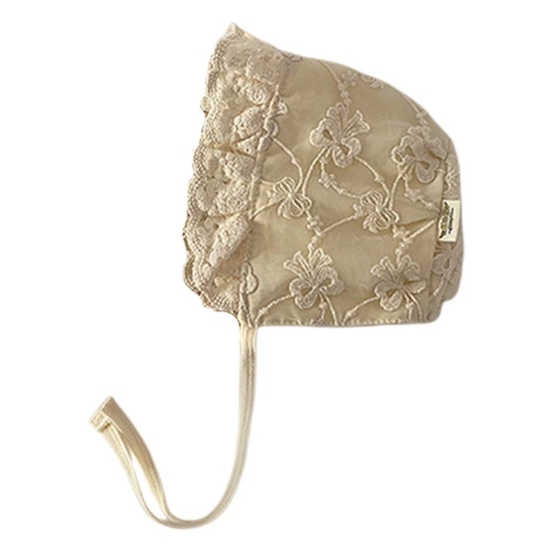 Детская шапка Весна и осень 2022 Новая стильная кружевная придворная шапка для девочки Детская кружевная шапка Модная