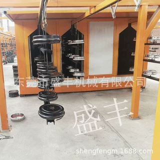 厂家专业定制静电喷漆设备汽车钢板弹簧静电自动喷漆喷涂生产线