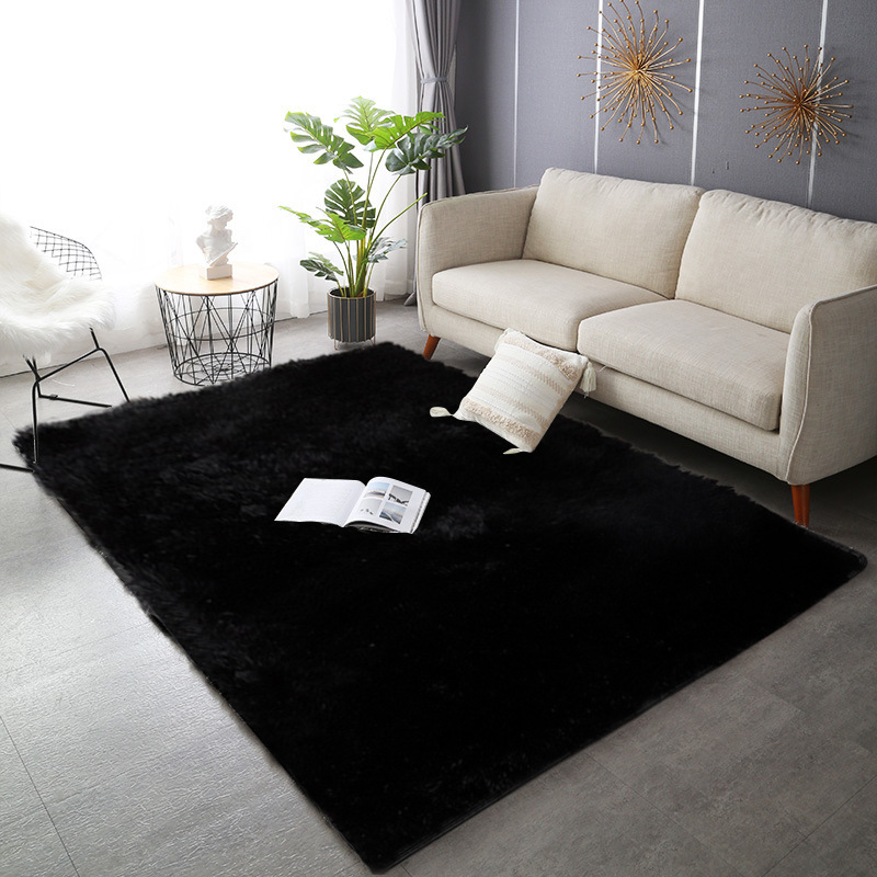 Alfombra pintada de felpa escandinava ins, alfombra para el hogar, sala de estar, tatami, habitación, dormitorio, mesita de noche completa