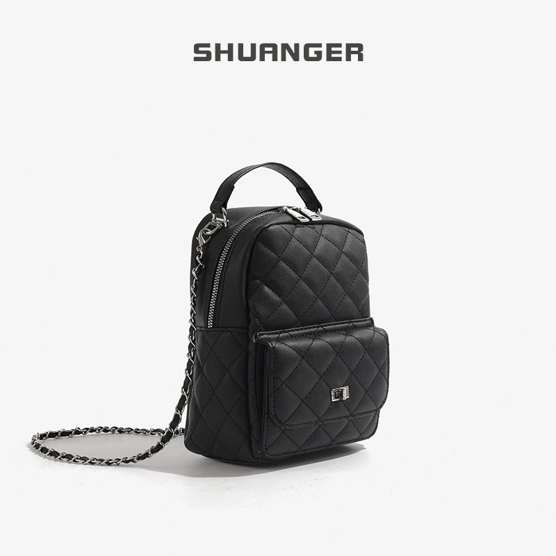Spring small chain, school bag, design backpack, one-shoulder bag, Chanel style