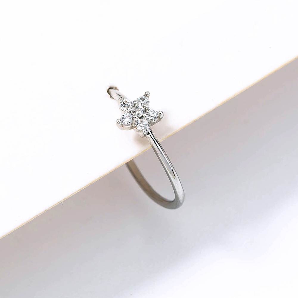 fashion star copper zircon nose ring piercing jewelry wholesale