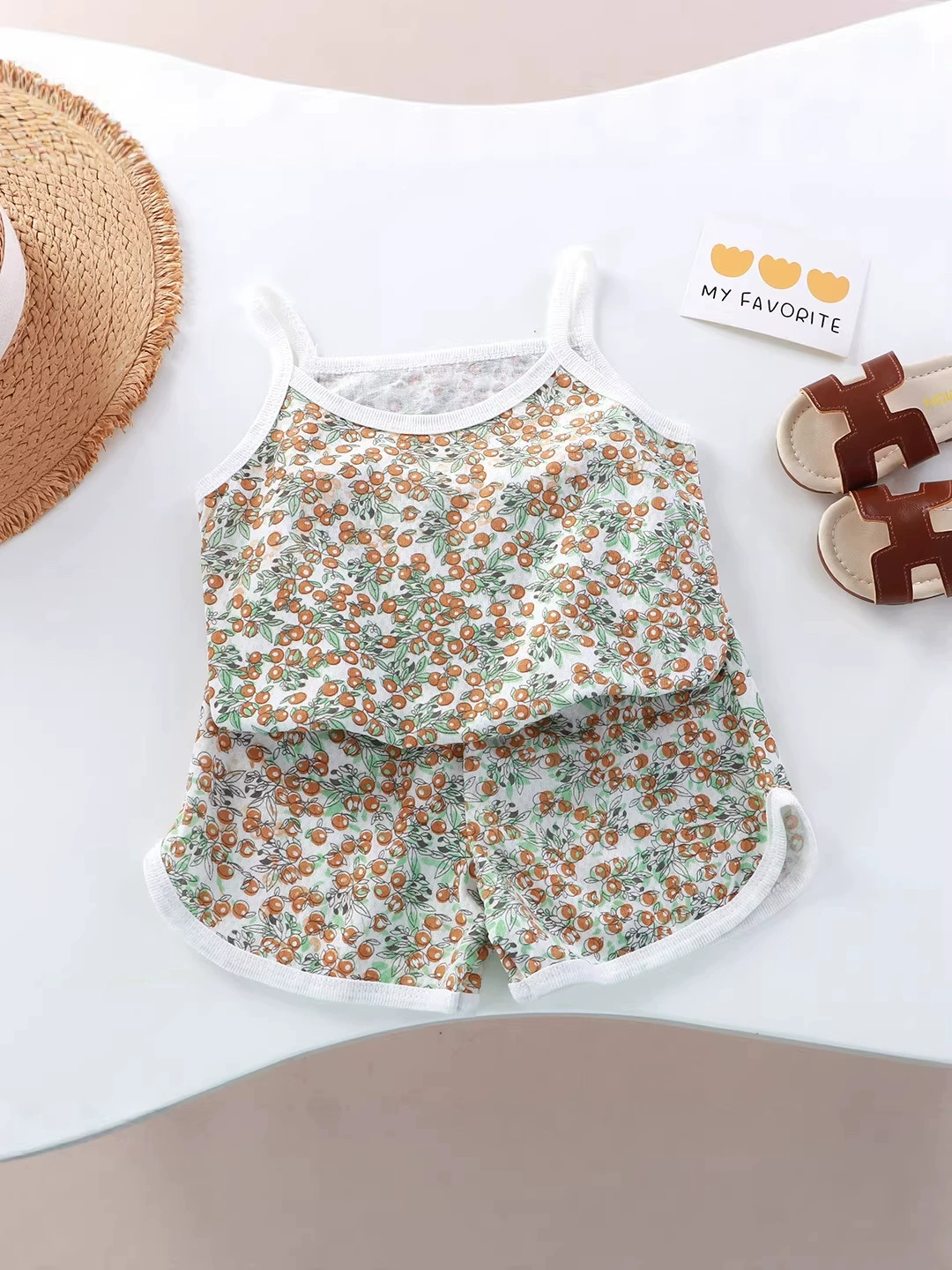 Children's Cotton Vest & Shorts Set, Summer Tank Top and Trousers, Lifting Effect, Sizes 80–160 cm