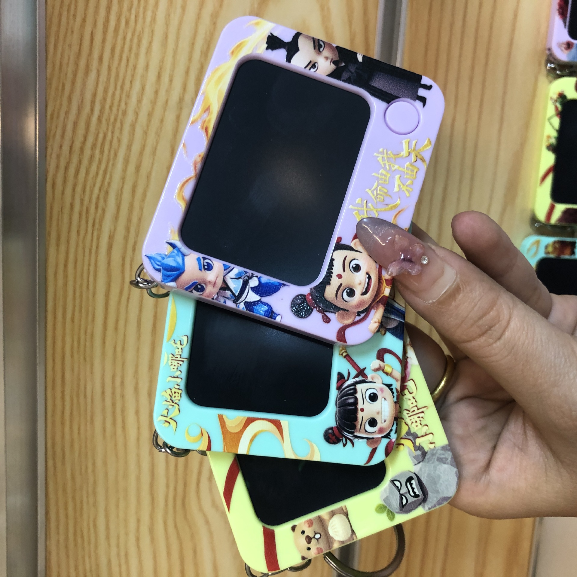国境を越えたミニ落書き画板アニメ人形かわいいかばんストラップ小画家キーホルダー夜市スーパープレゼント