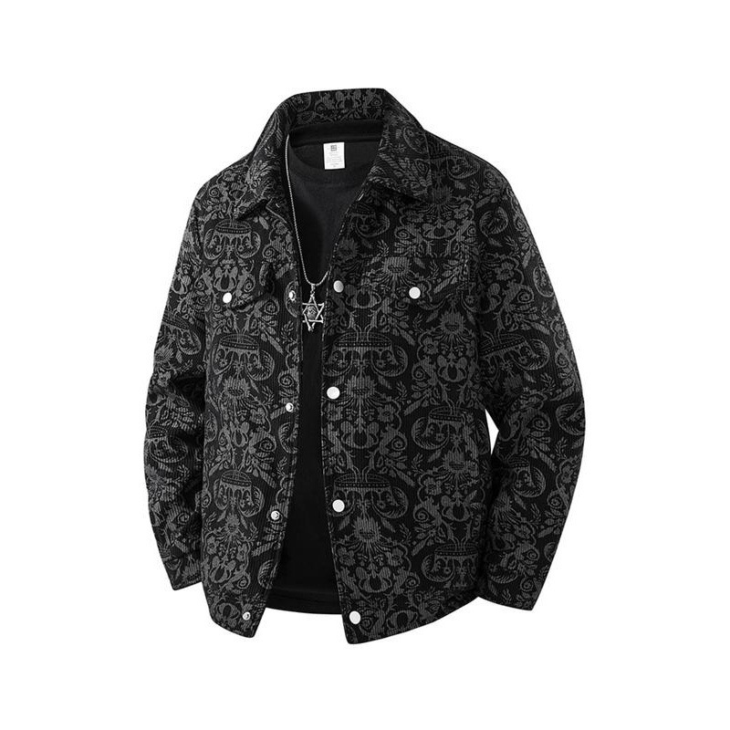 Y 94514 Velvet Gold-Stamped Jacket Corduroy Gold-Stamped Jacket Cross-Border Foreign Trade Dropshipping Fast Delivery