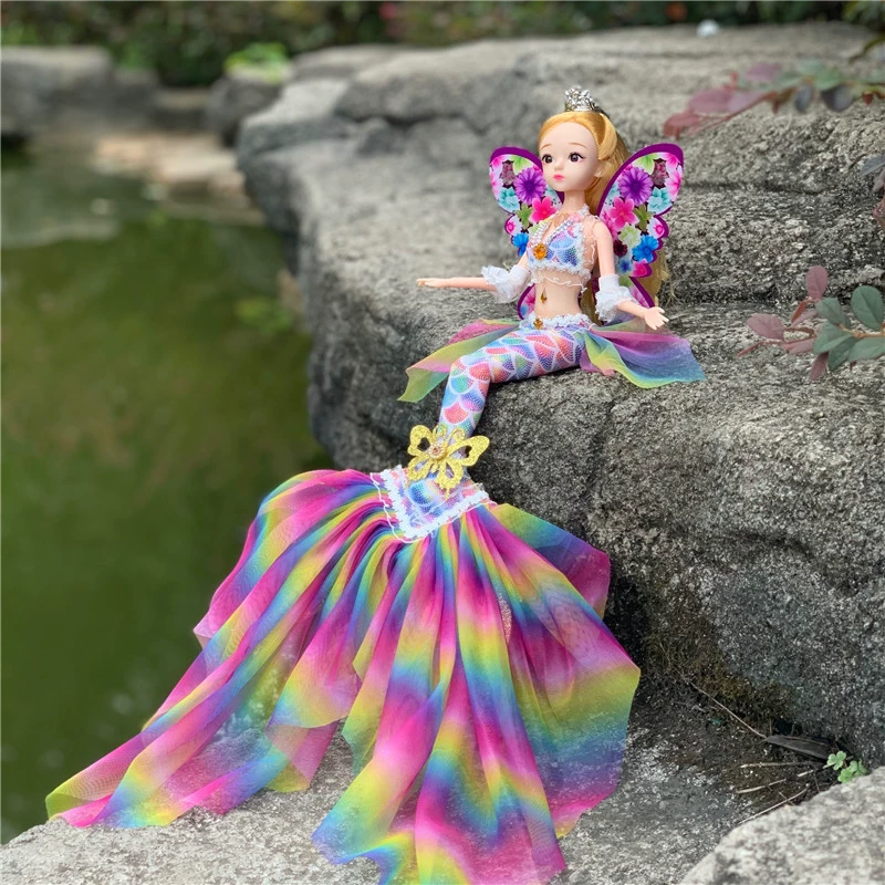 Музыкальная кукла для нарядной игры, игрушка, русалка, подарок на день рождения