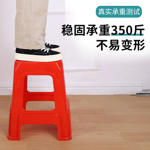 Factory wholesale thickened square stool plastic stool thickened adult chair high stool thickened plastic stool