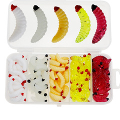 Liegao New Mealworm Lure Bait Set Luminous Bionic Soft Bait Cross-Border Set Taiwan Fishing Gear Supplies