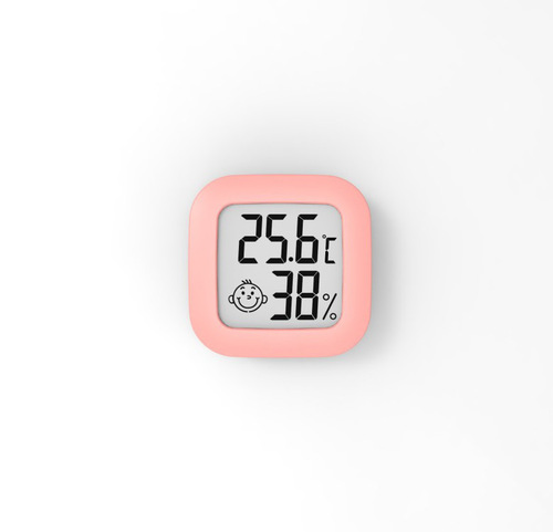 Directly supplied from the manufacturer, mini smiling face electronic temperature and humidity meter, home office LCD temperature and humidity measuring meter, double-sided tape