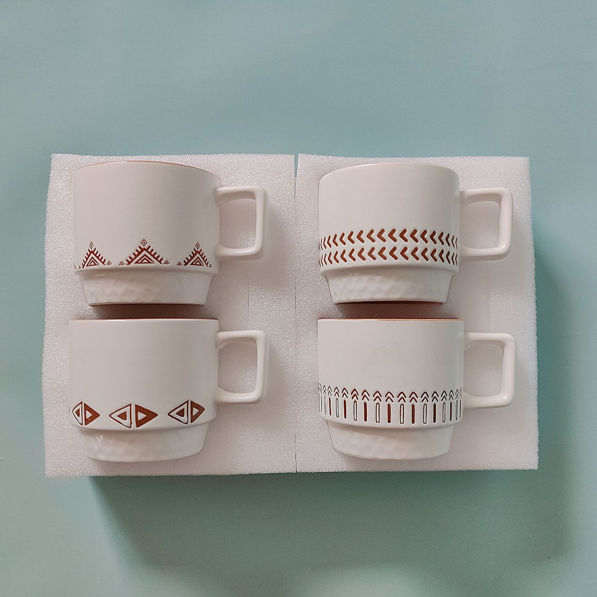 Taza de desayuno de cerámica de moda, taza de desayuno de estudiantes en el hogar, taza de marca de un solo paquete, regalo creativo de cerámica