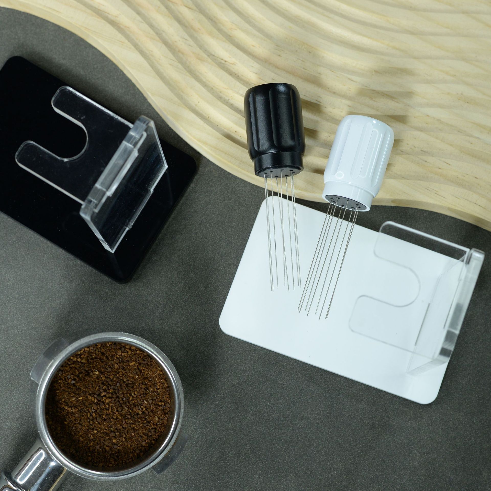 Polvo de tela de café de aleación de aluminio aguja polvo suelto aguja de polvo de madera Dispositivo de polvo de madera sólida separador de aguja de polvo suelto