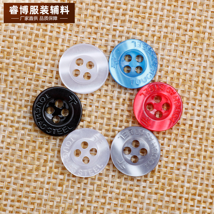 包邮树脂宽边刻字纽扣  衬衫毛衣扣子批发 儿童服装帽衫四眼扣