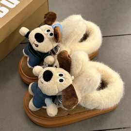 冬季2025新款EVA厚底保暖棉鞋网红掌门狗防滑东北厚底雪地靴女款